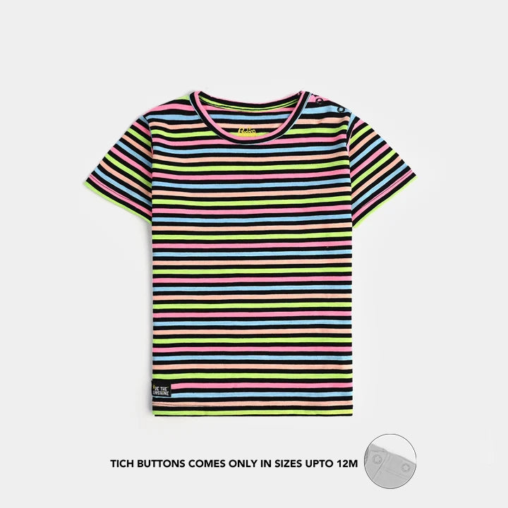Infant Girls Lycra Jersey T-Shirt Be The Sunshine-Multi