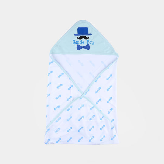 BABY WRAPPING SHEET | BLUE BOW H053