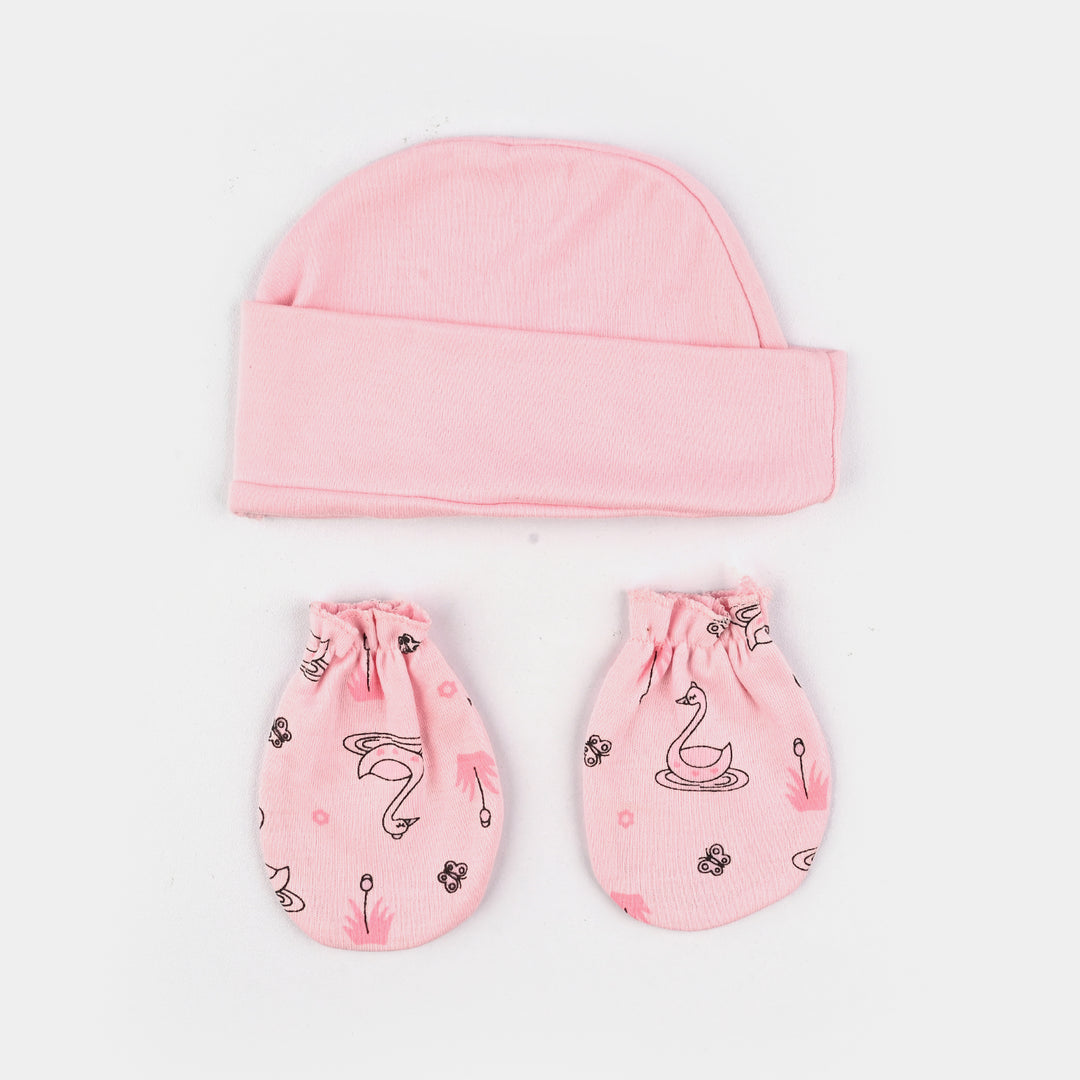 Baby Swaddle with Cap & Mittens Set