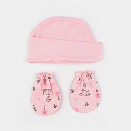 Baby Swaddle with Cap & Mittens Set