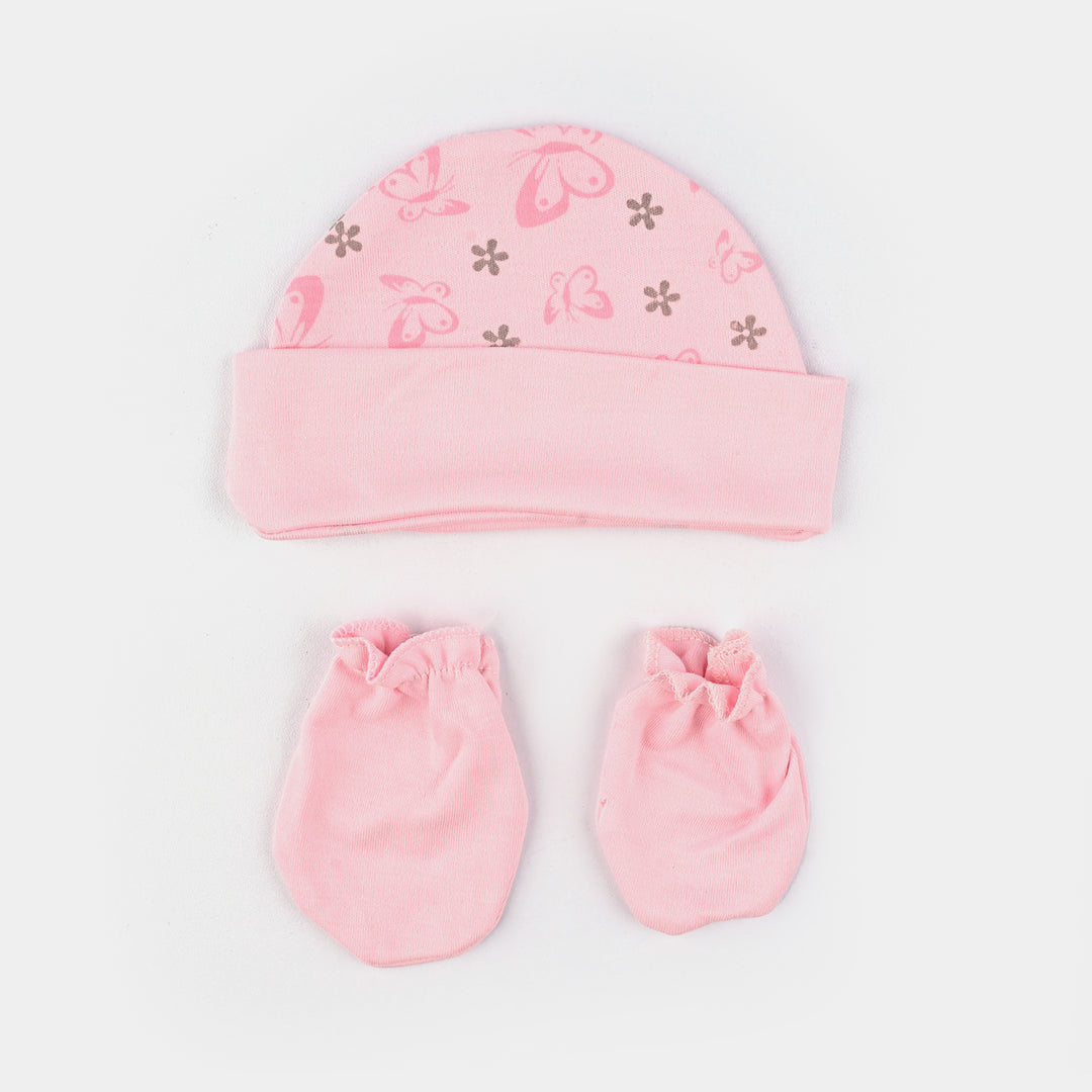 Baby Swaddle with Cap & Mittens Set