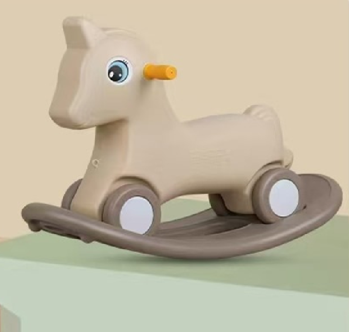 3-in-1 Kids Rocking Horse with Ride On | 616 Brown