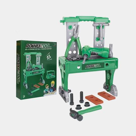 45PCS Tool Set Electric Chain Saw Toy Toolbox and Hand Tool Set for Kids