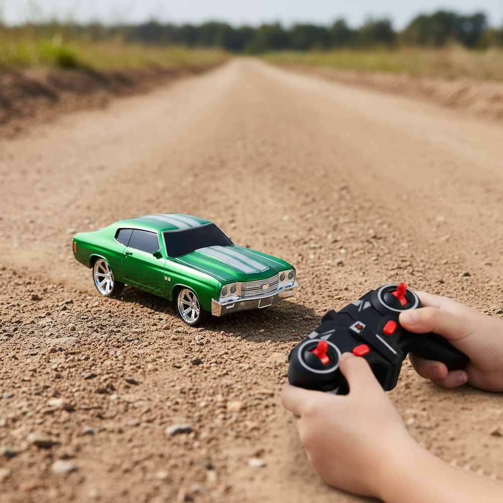Remote Control  Drift Stunt Car With Silver Racing Stripes