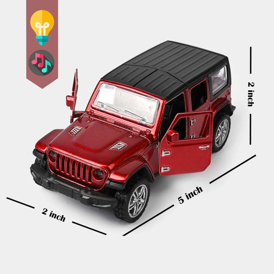 Die-Cast Model Pullback Jeep With Light Sound