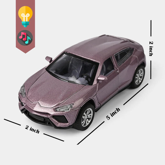 Die-Cast Model Car with Light & Sound for Kids