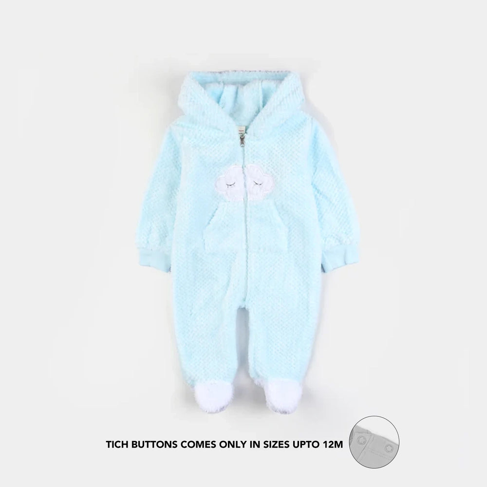 Infant Unisex Sherpa Romper-Pink