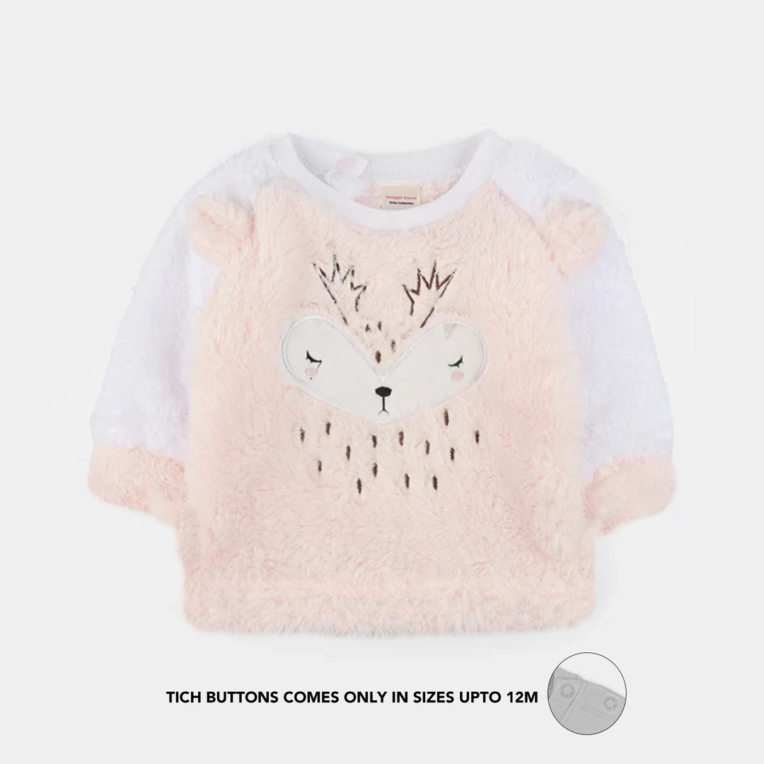 Infant Boys Faux Fur Suit - Peach