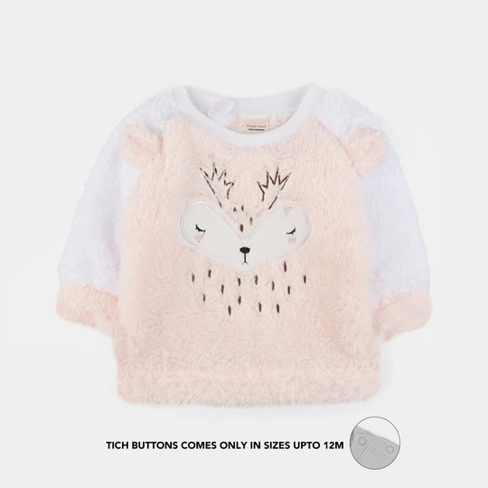 Infant Boys Faux Fur Suit - Peach