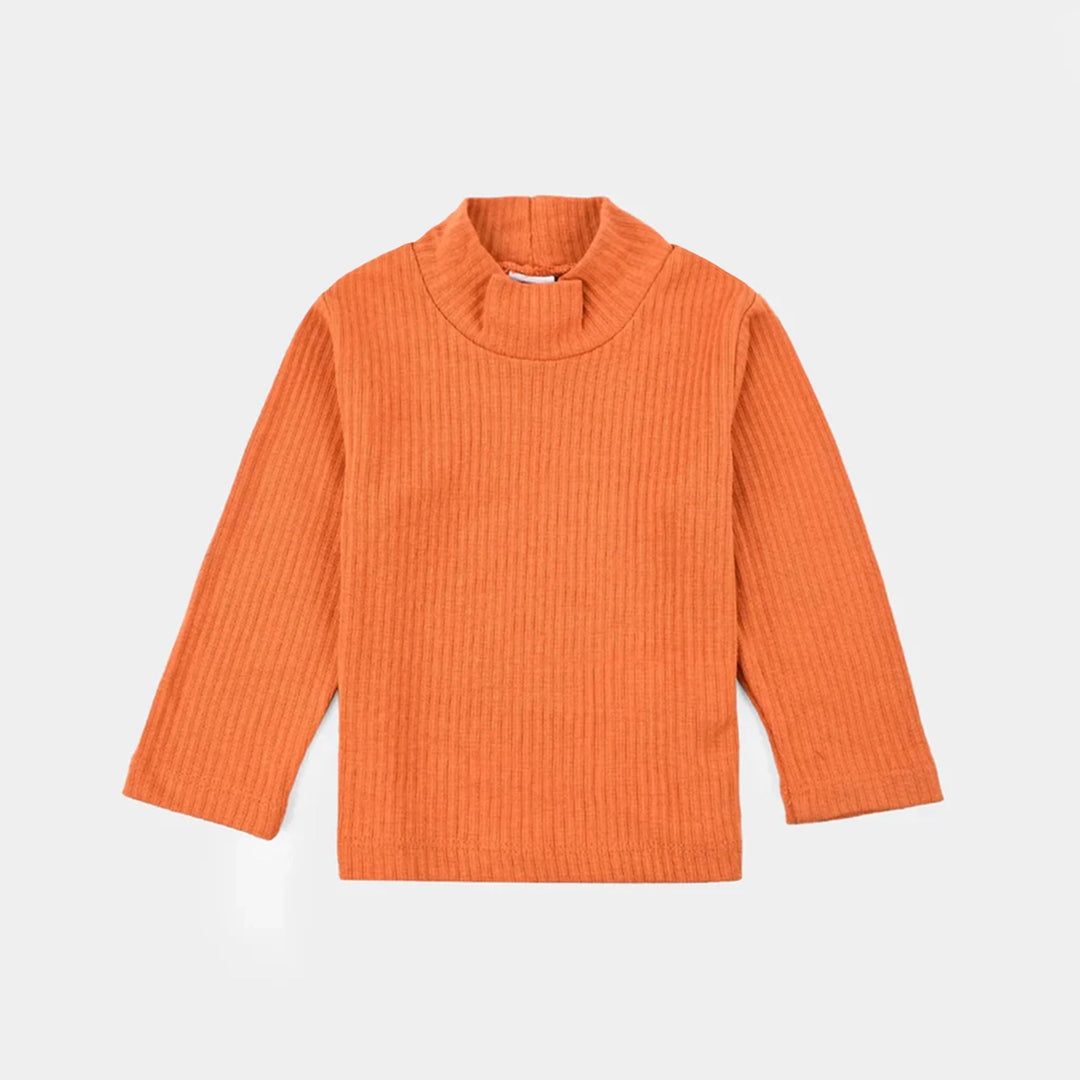Infant Unisex Rib Turtle Neck T-Shirt - H.Sun Set
