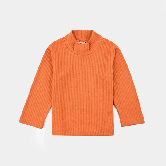Infant Unisex Rib Turtle Neck T-Shirt - H.Sun Set