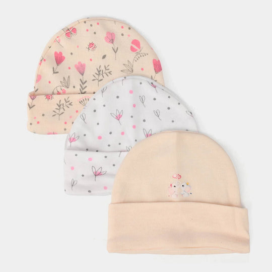 Pack OF 3 Infant Cotton Cap Set