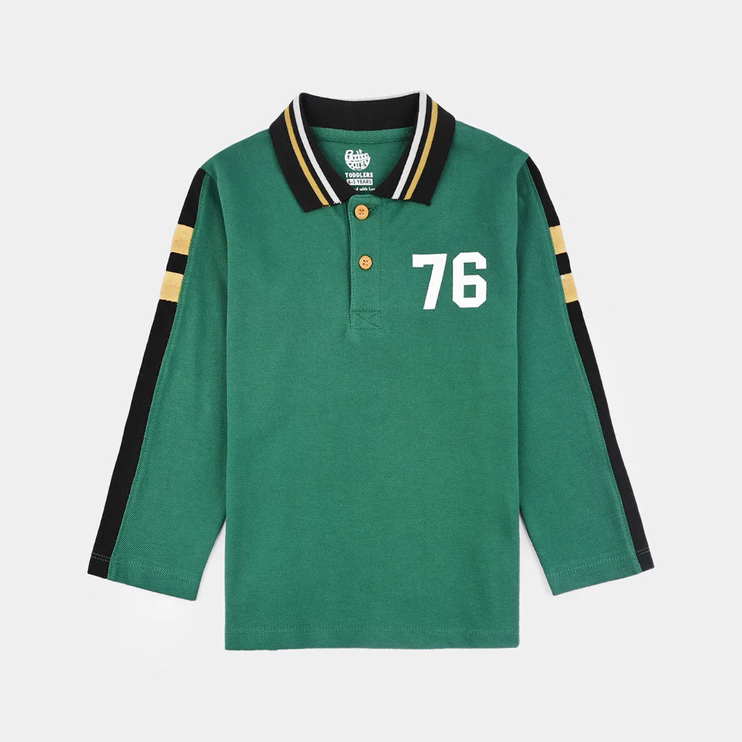 Boys Jumbo Pique Polo F/S High Club-Green
