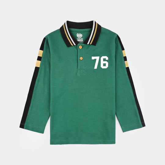 Boys Jumbo Pique Polo F/S High Club-Green