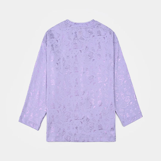 Girls Lycra Jersey T-Shirt F/S - Light Purple