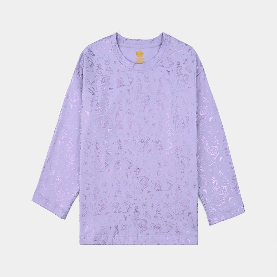 Girls Lycra Jersey T-Shirt F/S - Light Purple