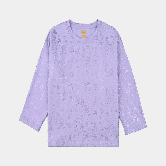 Girls Lycra Jersey T-Shirt F/S - Light Purple