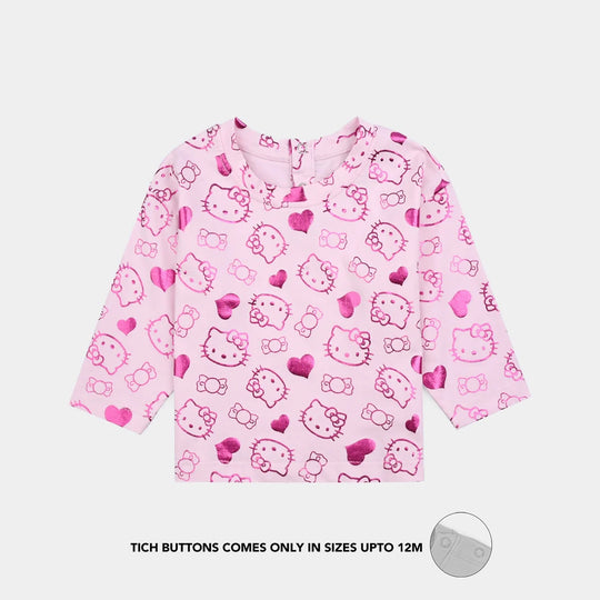 Infant Girls Lycra Jersey T-Shirt - Pink