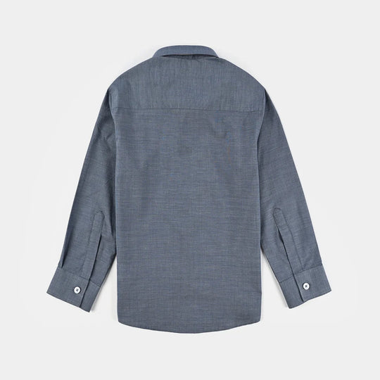 Boys Cotton Formal Shirt - GREY