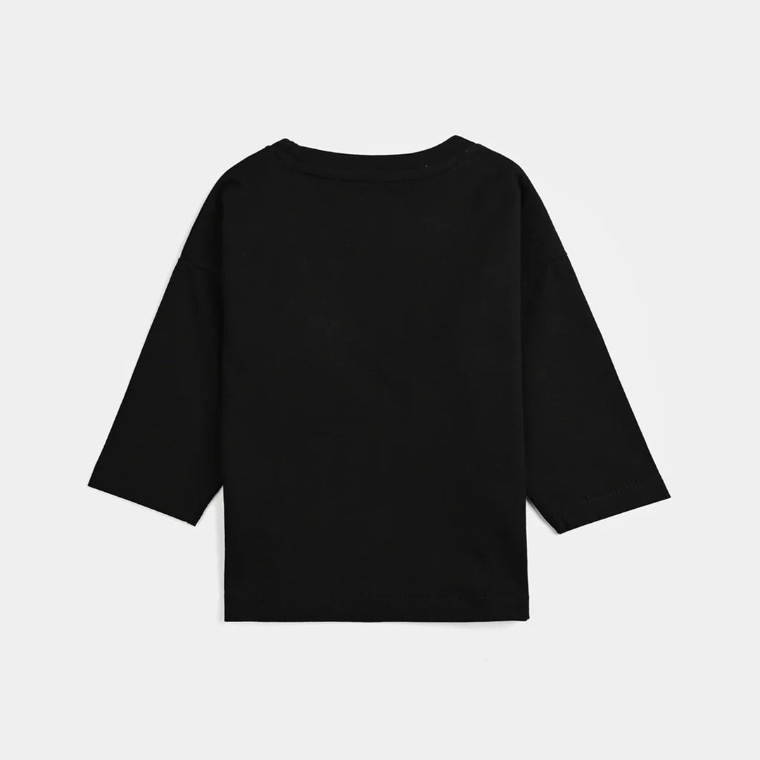 Infant Boys Cotton Jersey T-Shirt F/S Heroes-BLACK