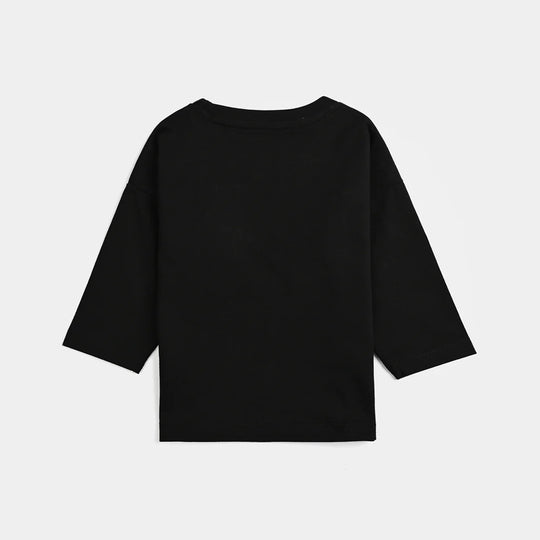 Infant Boys Cotton Jersey T-Shirt F/S Heroes-BLACK