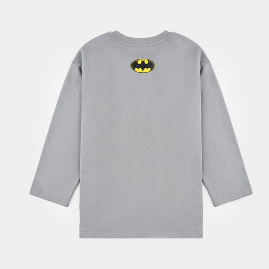 Boys Cotton Terry T-Shirt F/S Batmobile