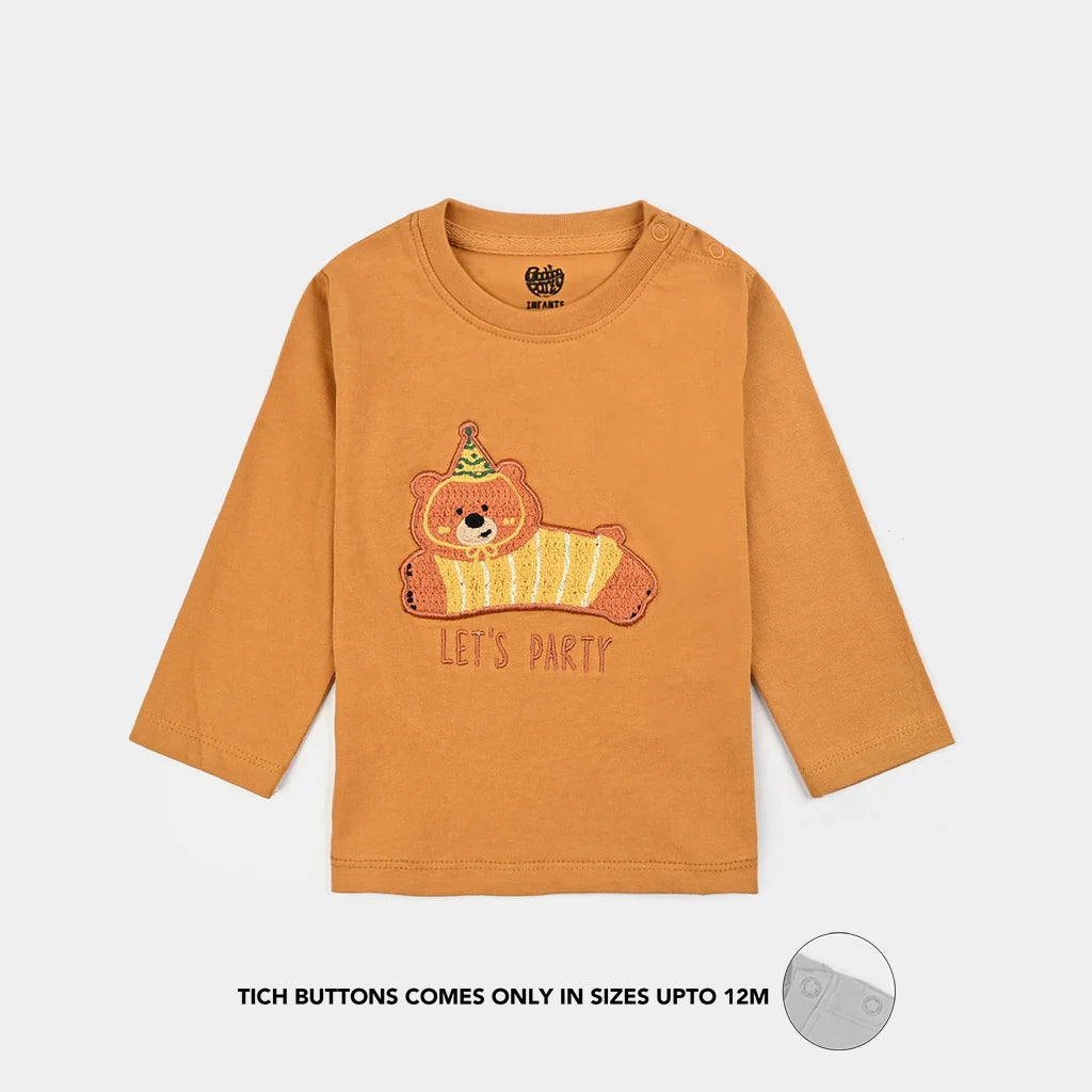 Infant Boys Cotton Jersey T-Shirt F/S Let's Party-Sun Flower