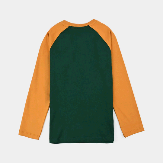 Boys Cotton Jersey T-Shirt F/S Loss Angeles 21 - Green
