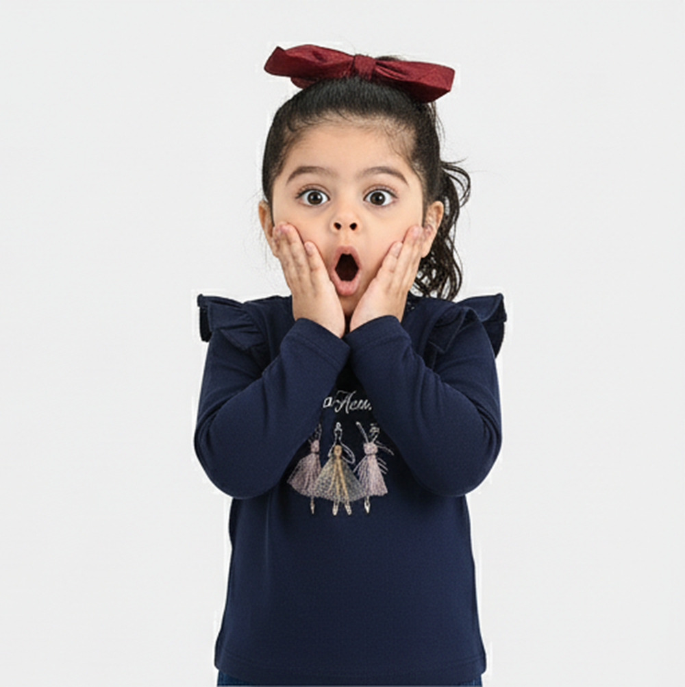 Infant Girls Cotton Jersey T-Shirt F/S Dance Academy-NAVY