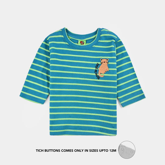 Infant Boys Jacquard Suit TIME TO PLAY-Blue