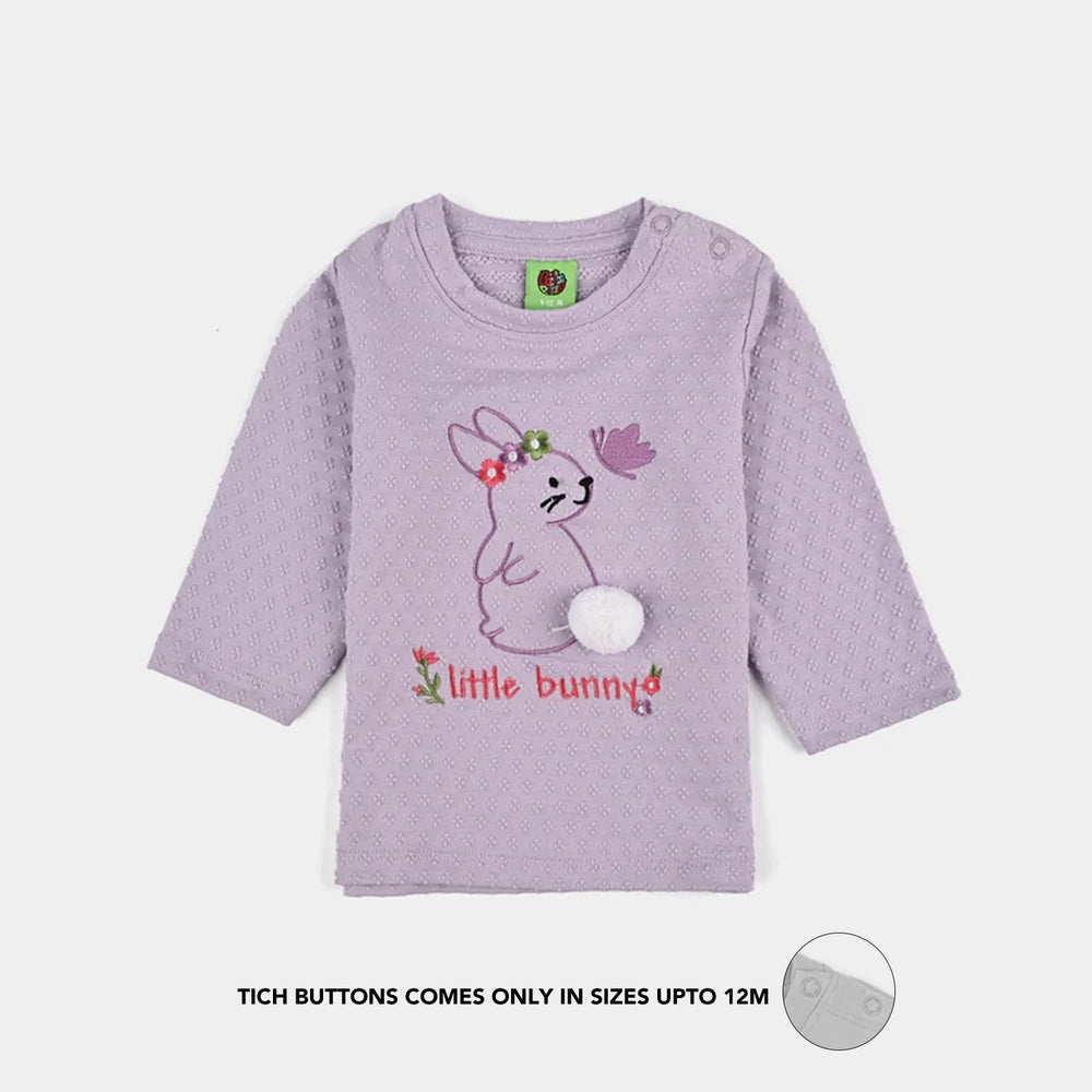 Infant Girls Jacquard Suit BUNNY-Purple