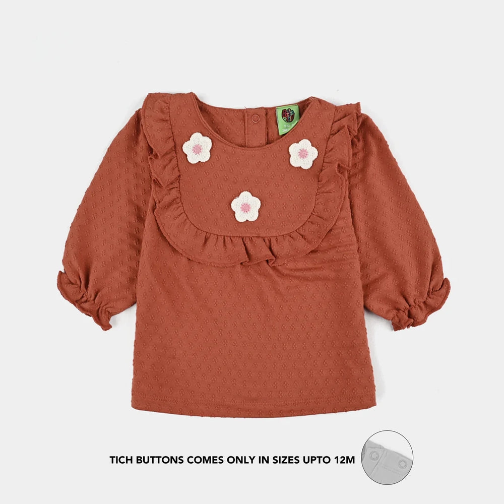 Infant Girls Jacquard Suit - Rust