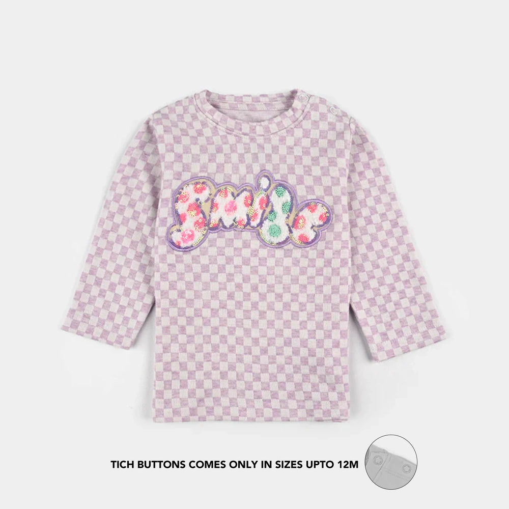 Infant Girls Jacquard Suit - Purple