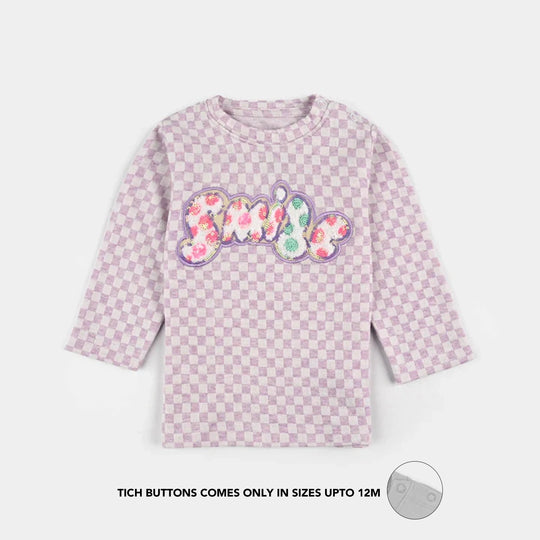 Infant Girls Jacquard Suit - Purple