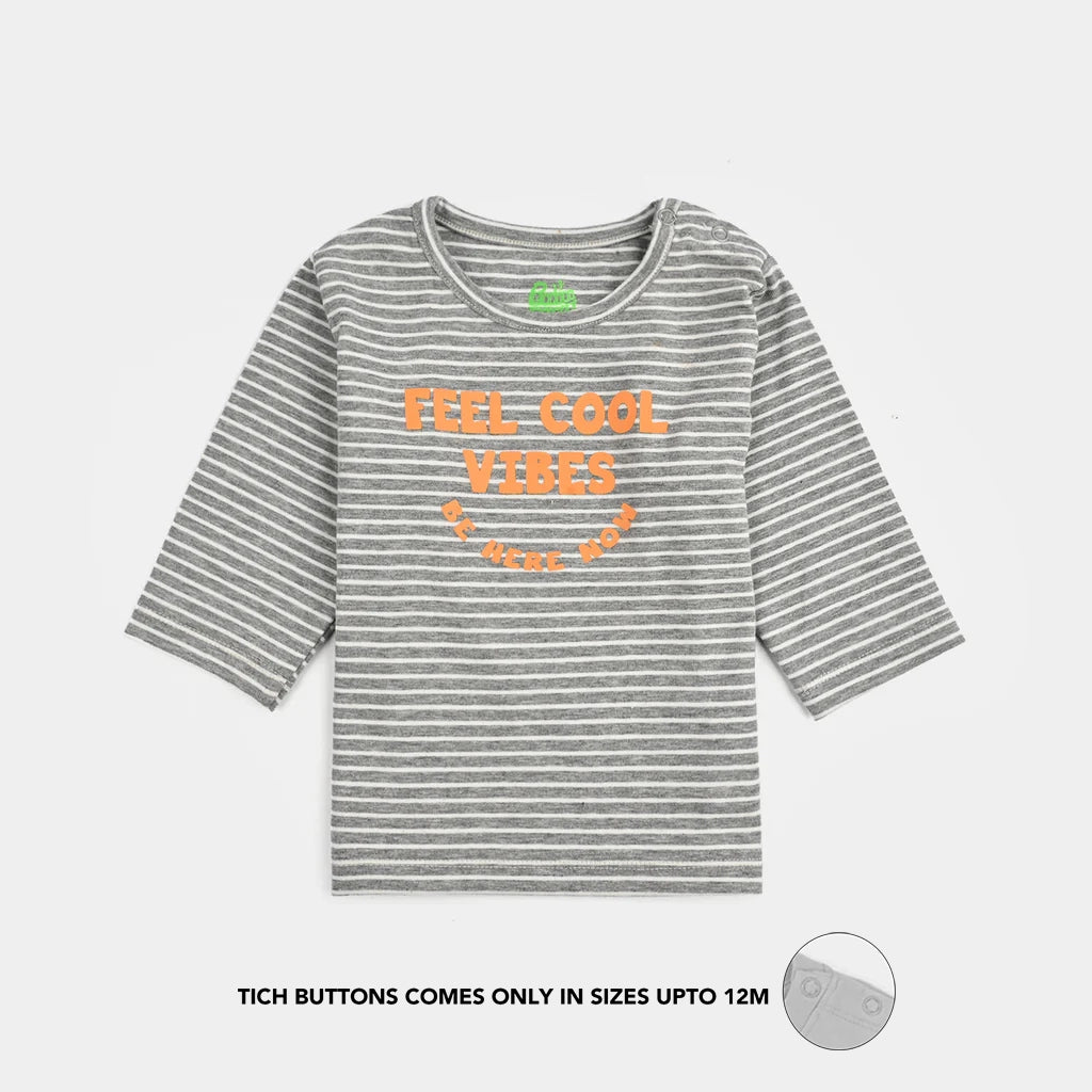 Infant Boys Jersey/Terry T-Shirt - Grey