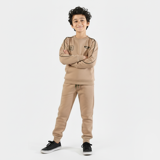 Boys Jacquard 2 Piece GOAL AREA 2-CAMEL