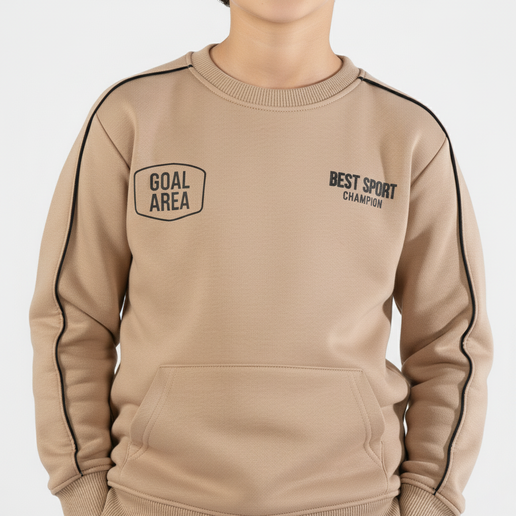 Boys Jacquard 2 Piece GOAL AREA 2-CAMEL