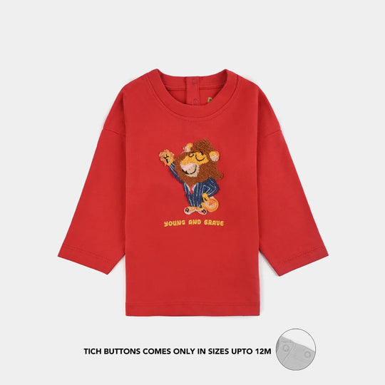 Infant Boys Jersey/Terry T-Shirt (Best Friends Forever) - Red