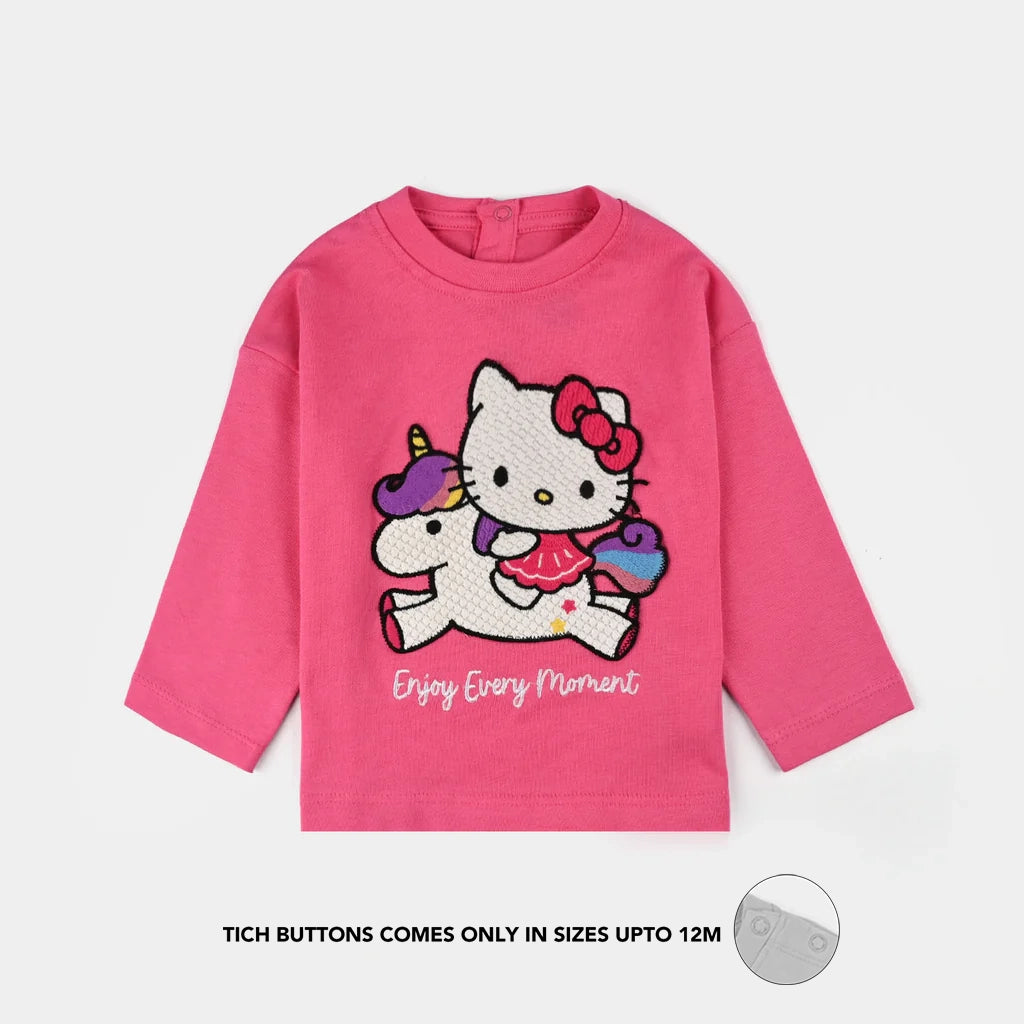 Infant Girls Jersey/Terry T-Shirt - Pink