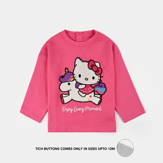 Infant Girls Jersey/Terry T-Shirt - Pink
