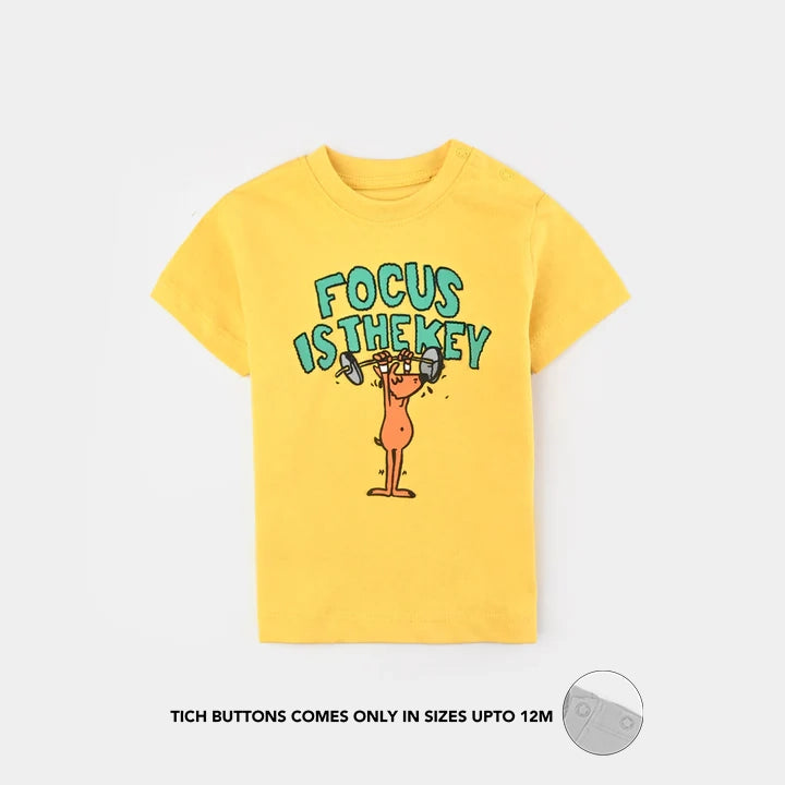 Infant Boys Jersey/Terry T-Shirt FOCUS IS THE KEY