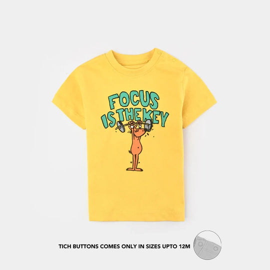 Infant Boys Jersey/Terry T-Shirt FOCUS IS THE KEY