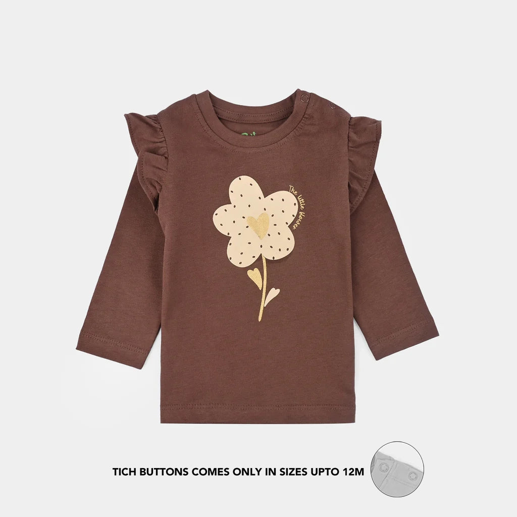 Infant Girls Jersey/Terry T-Shirt F/S THE LITTLE FLOWER