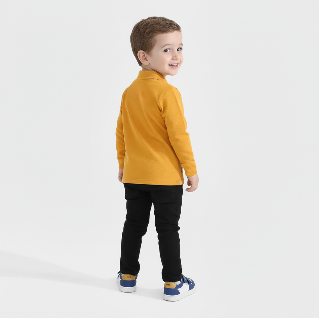 Infant Boys Cotton Interlock Suit-York Yellow