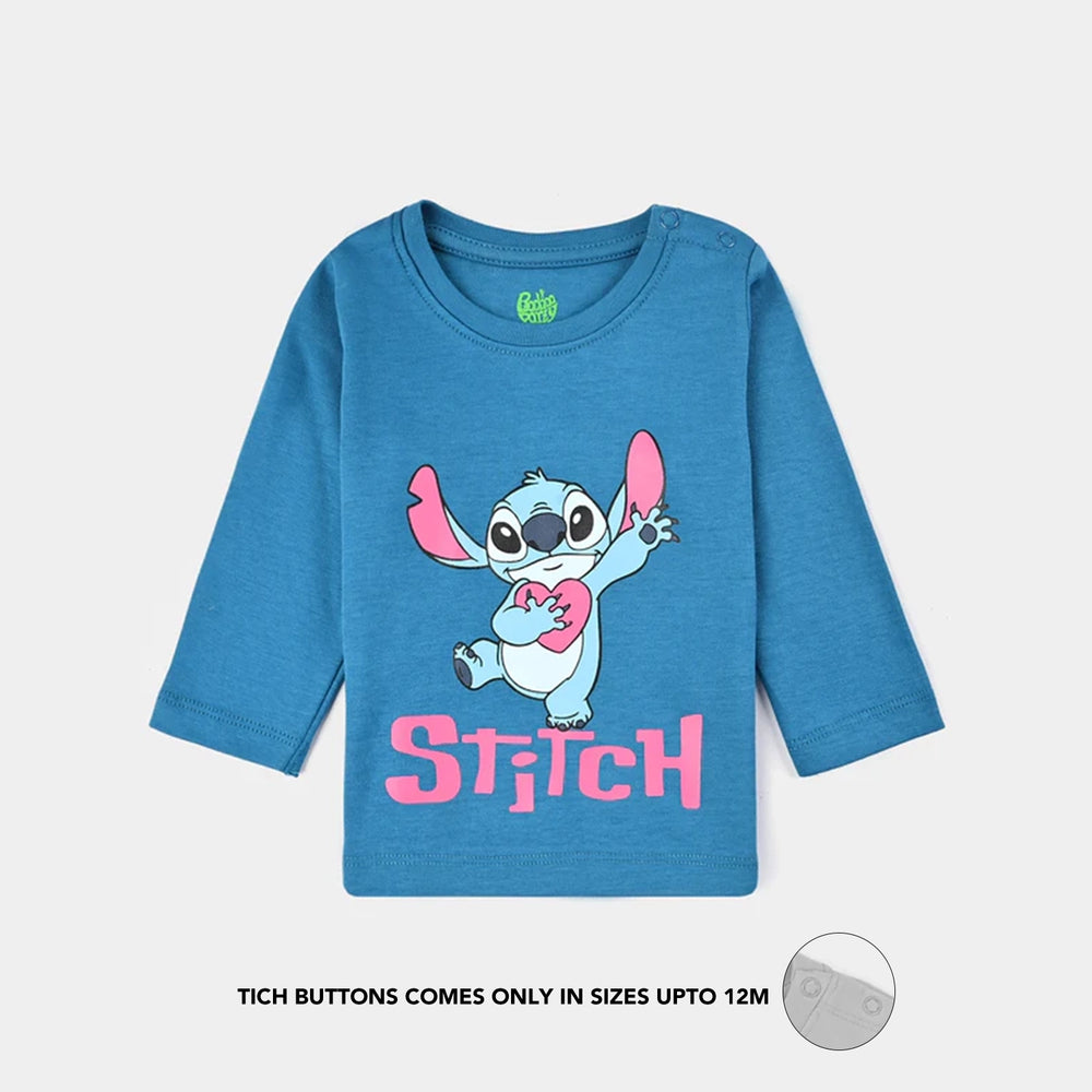 Infant Girls Cotton Interlock Suit - Blue