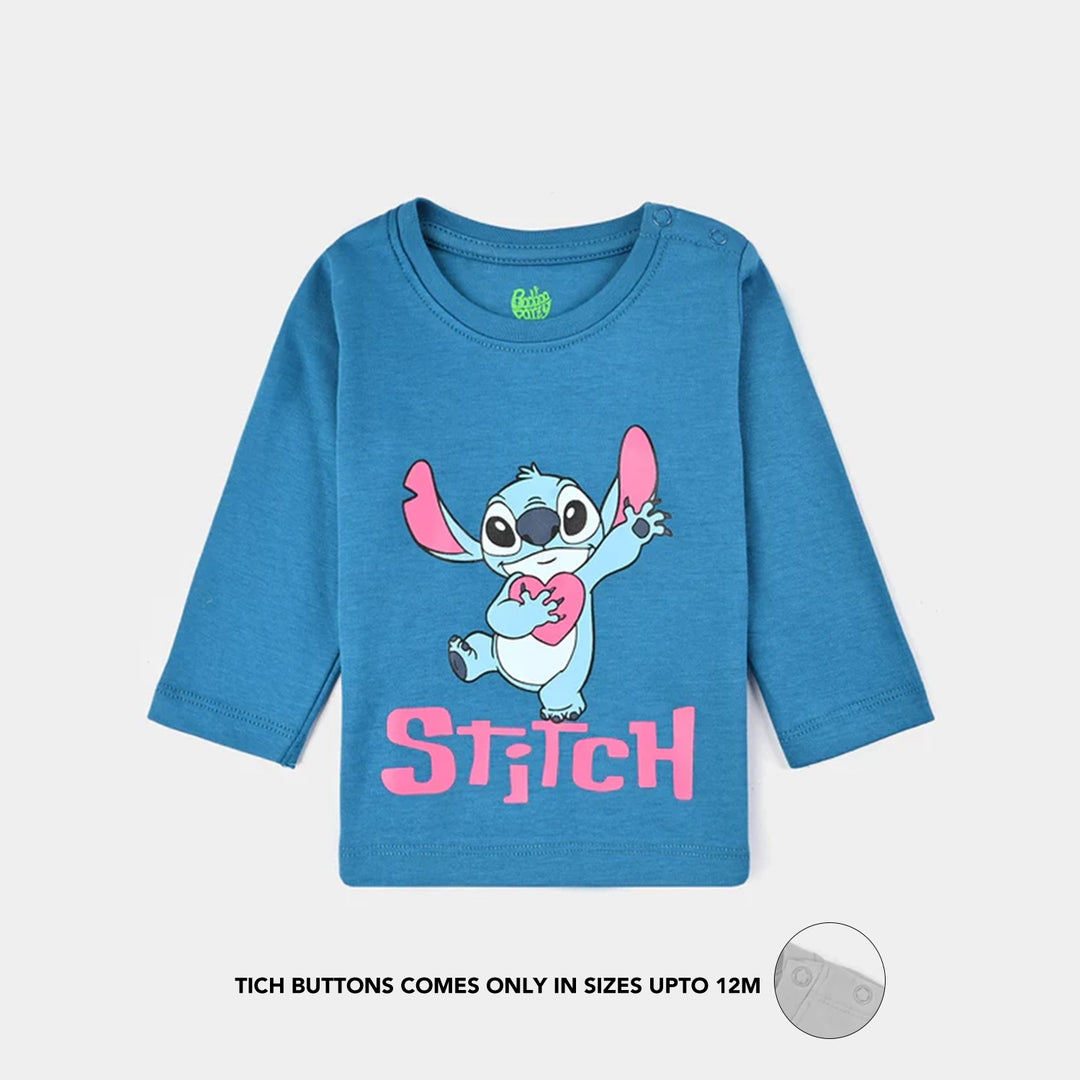 Infant Girls Cotton Interlock Suit - Blue