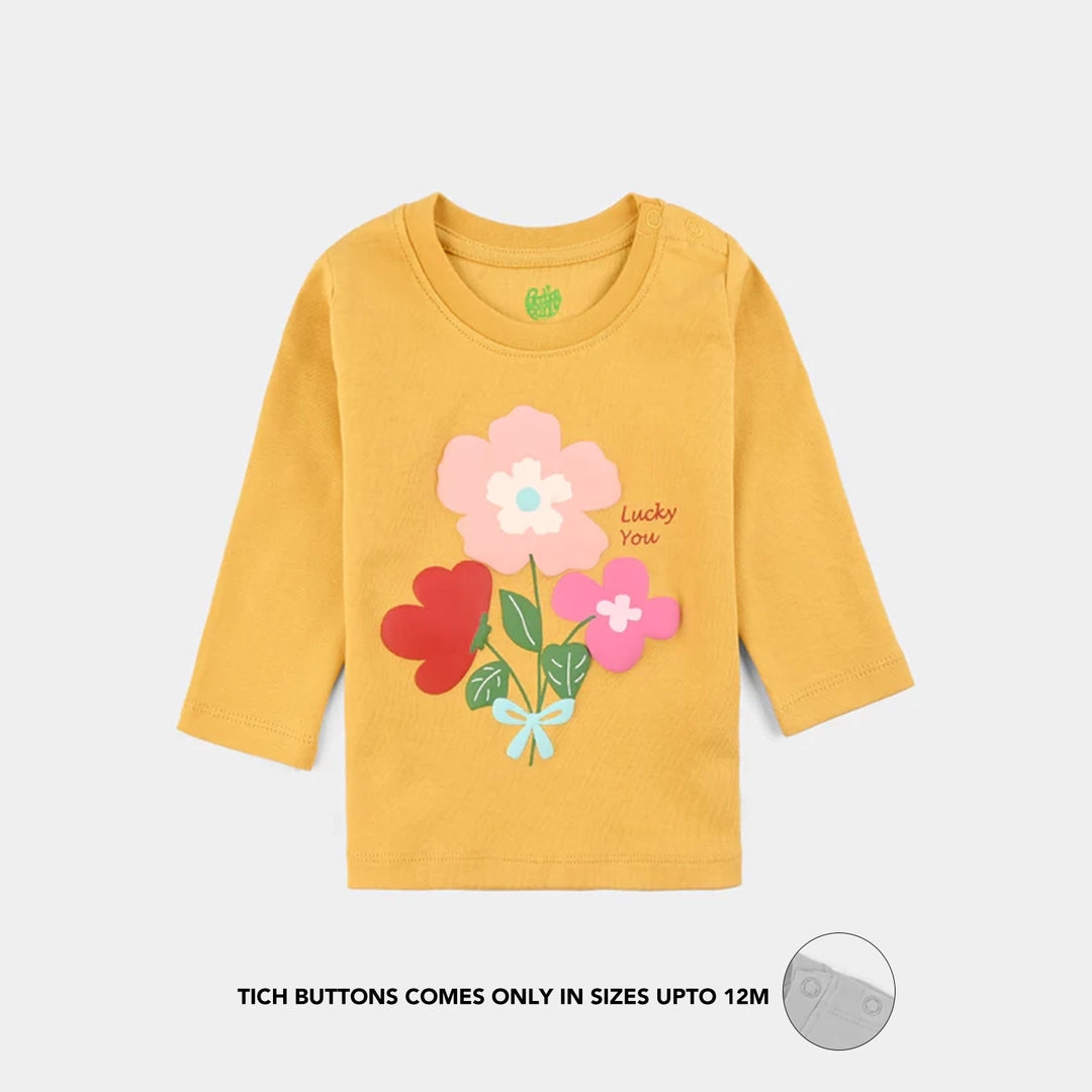 Infant Girls Cotton Interlock Suit LOVELY DAYS-York Yellow