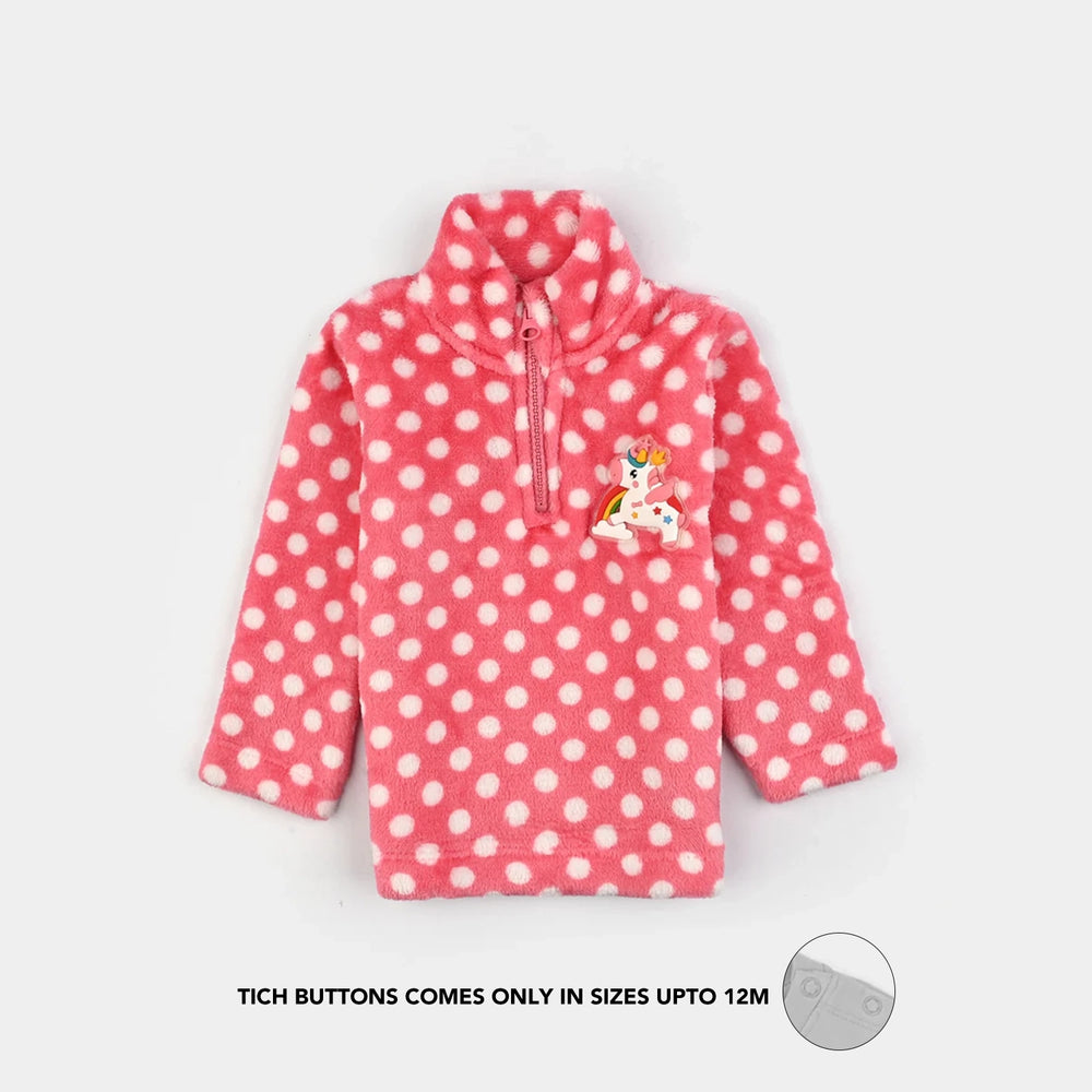 Infant Girls Sherpa Suit - Pink