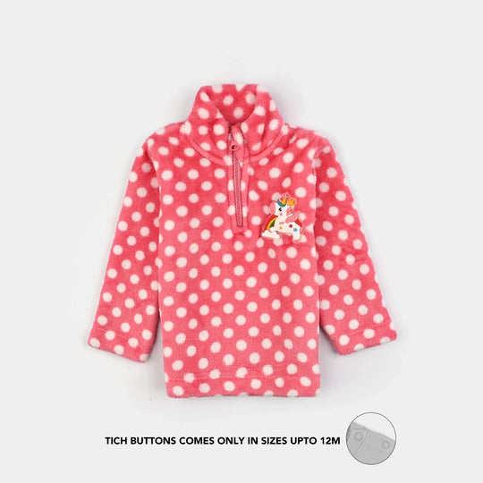 Infant Girls Sherpa Suit - Pink