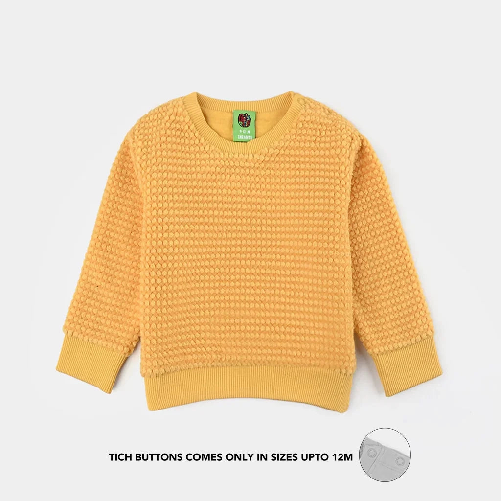 Infants Girls Sherpa Sweatshirt YELLOW TEXTURE